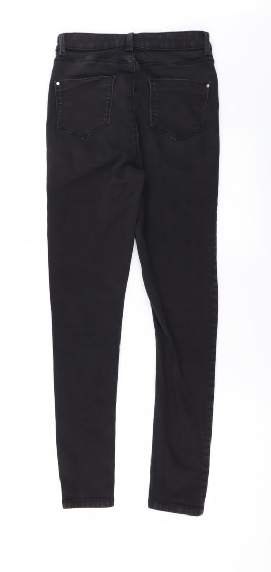 Dorothy Perkins Womens Black   Skinny Jeans Size 10 L26 in - Zip