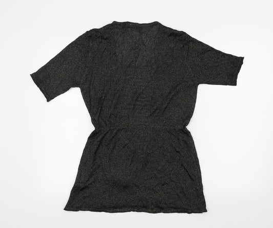 Womens UK Size S BASSINI Black Basic Blouse