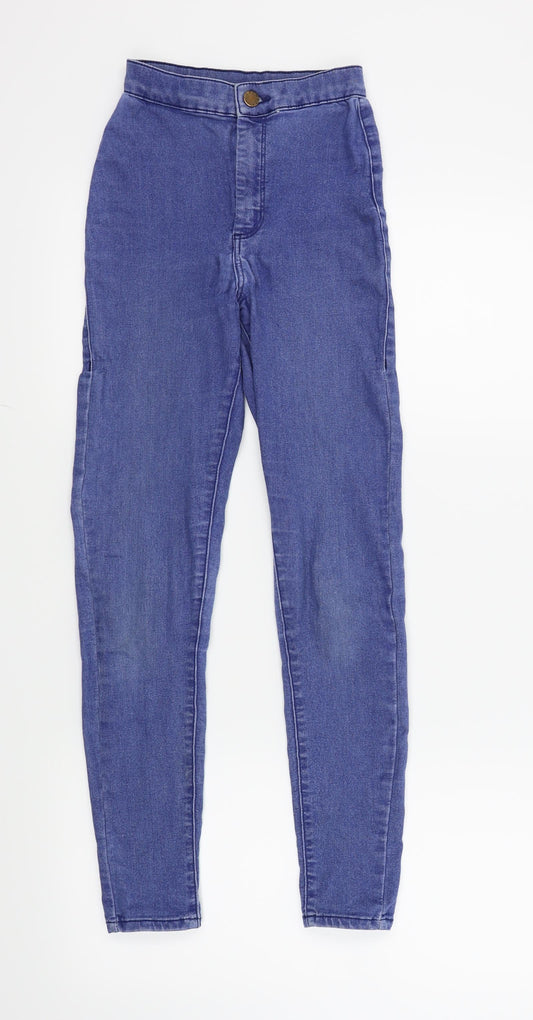 Womens UK Size 25 in Topshop Regular Fit Skinny Blue Jeans