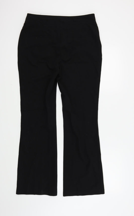 Womens UK Size 10 NEXT Regular Fit Black Trousers