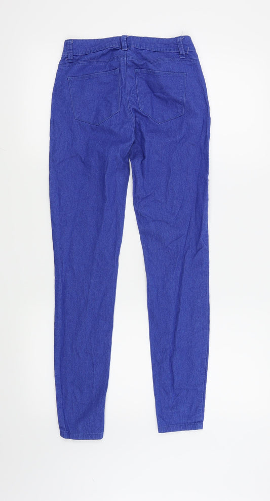 Denim & Co. Womens Blue Skinny Jeans Size 4 L28 in