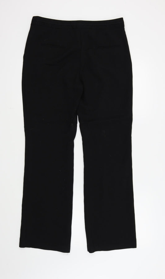 Womens UK Size 12 NEXT Regular Fit Black Trousers