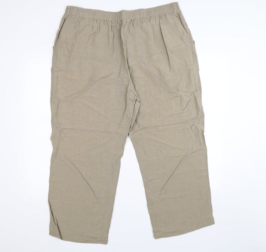 Anthology Womens Beige Trousers Size 20 L26 in