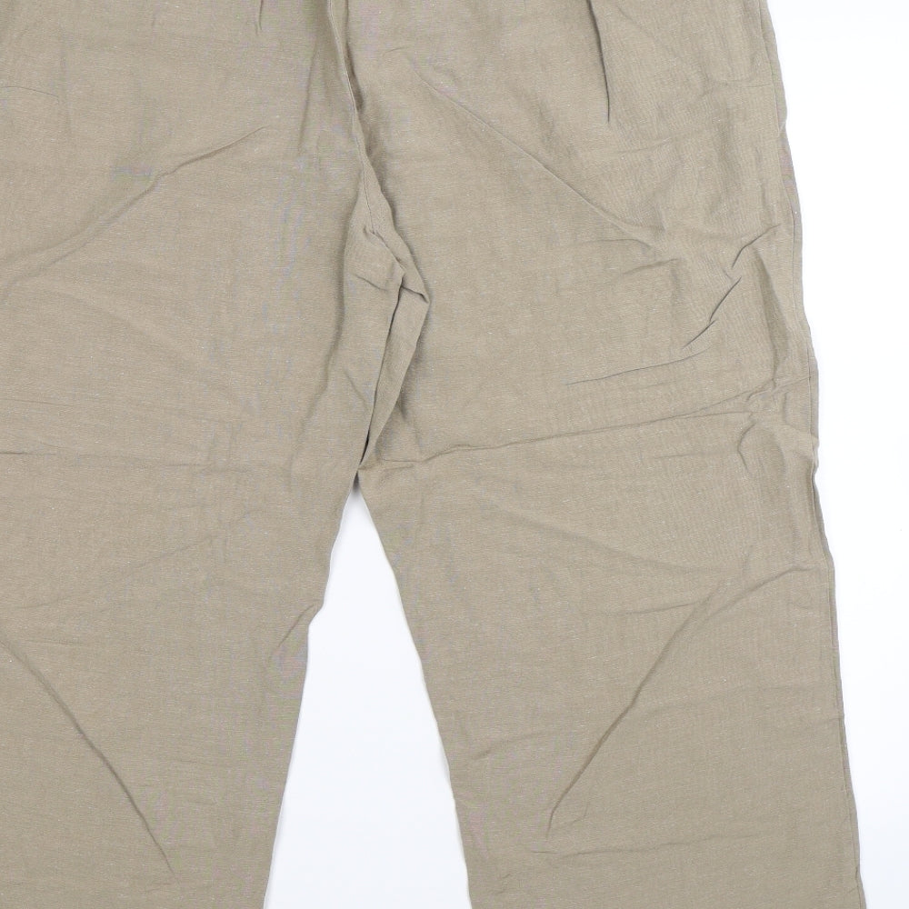 Anthology Womens Beige Trousers Size 20 L26 in
