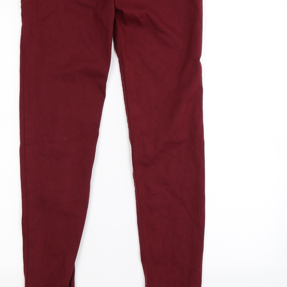 Womens UK Size 10 denim co Jegging Red Leggings