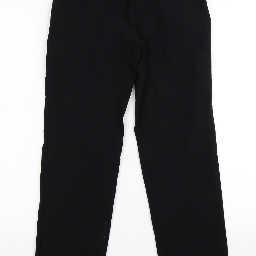 Womens UK Size 8 Papaya Regular Fit Black Trousers