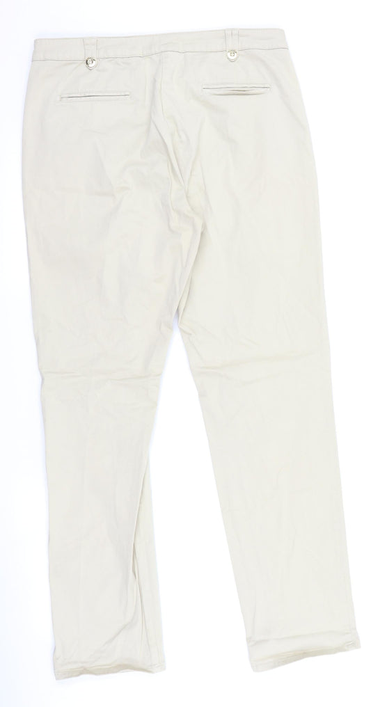 Per Una Womens Brown Chino Trousers Size 34 L29 in