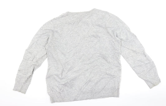 Bonmarché Womens Grey Pullover Jumper Size 16 - star