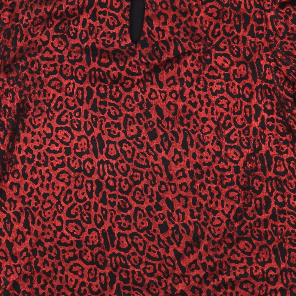 Womens UK Size 8 Peacocks Red Basic Blouse