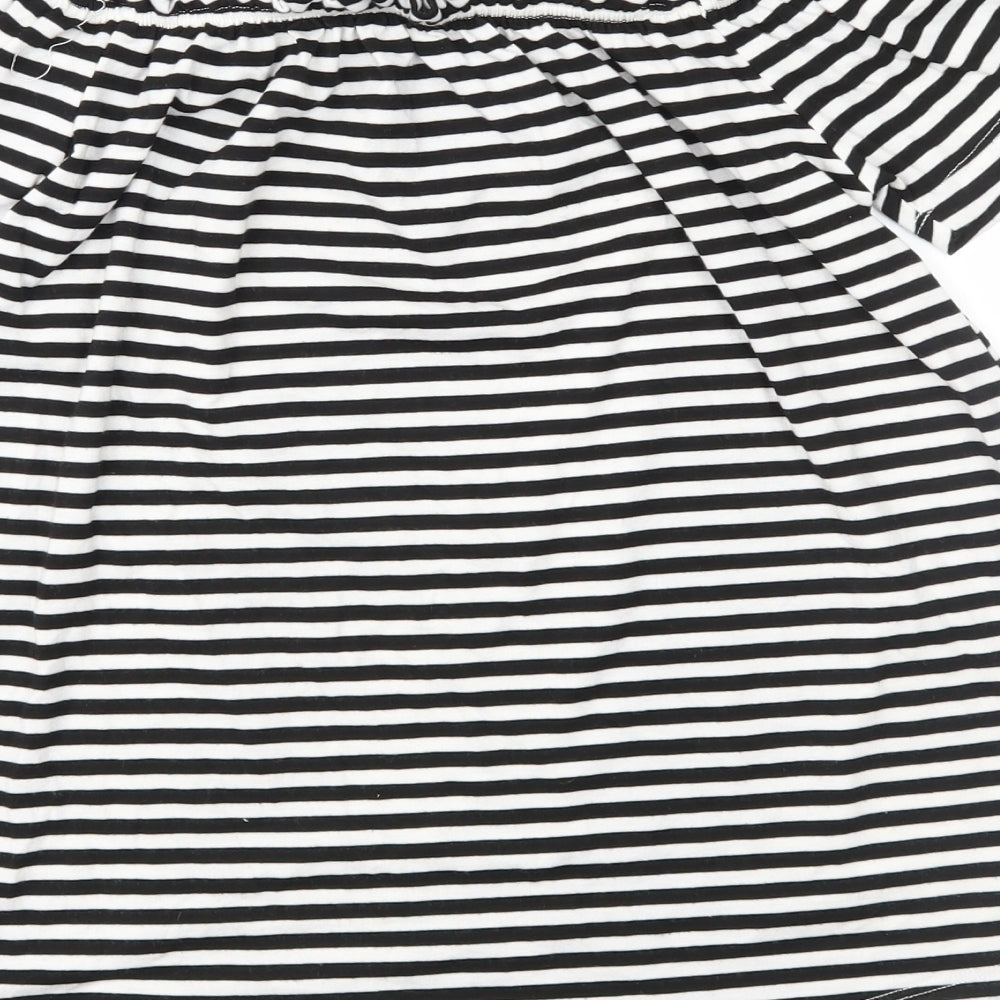 Womens UK Size 8 Peacocks Black Basic Blouse