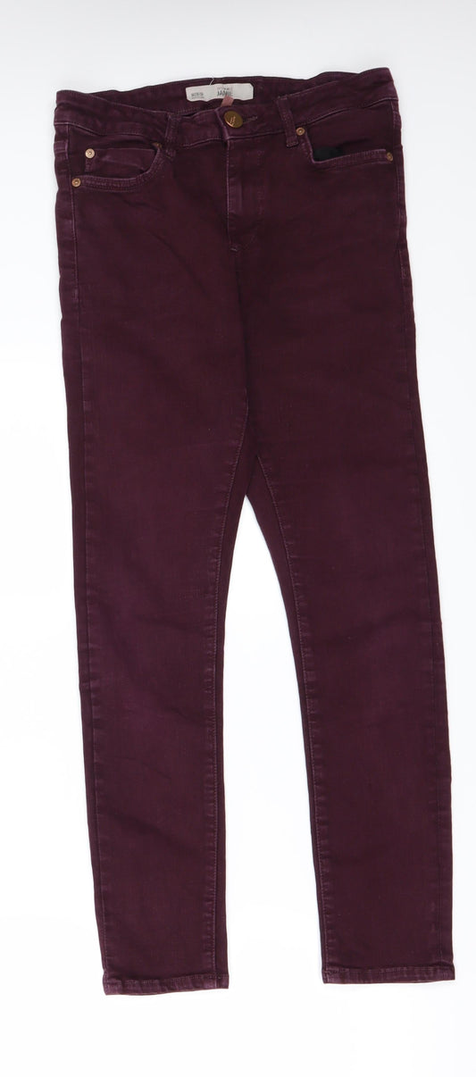 Womens UK Size 28 in Topshop Regular Fit Skinny Red Jeans