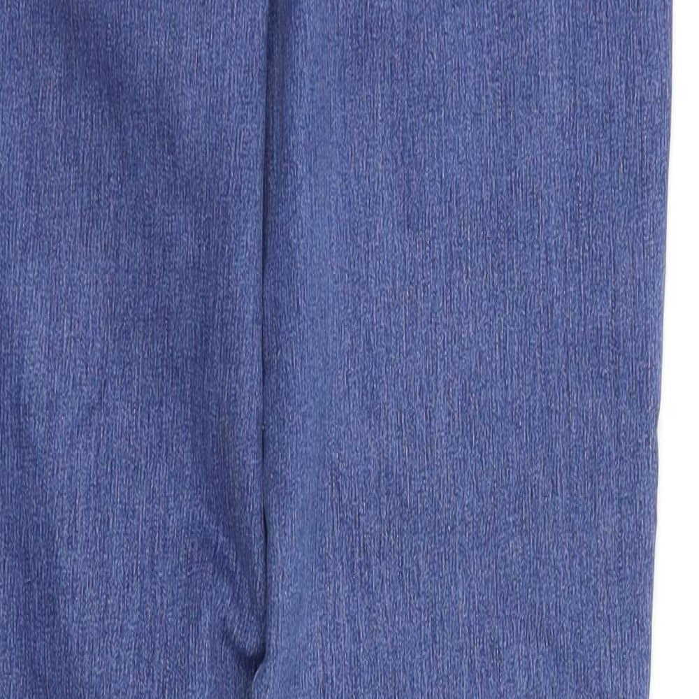 Bonmarché Womens Blue Houndstooth Skinny Jeans Size 10 L29 in