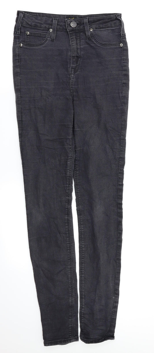 Womens UK Size 26 Lee Regular Fit Skinny Black Jeans