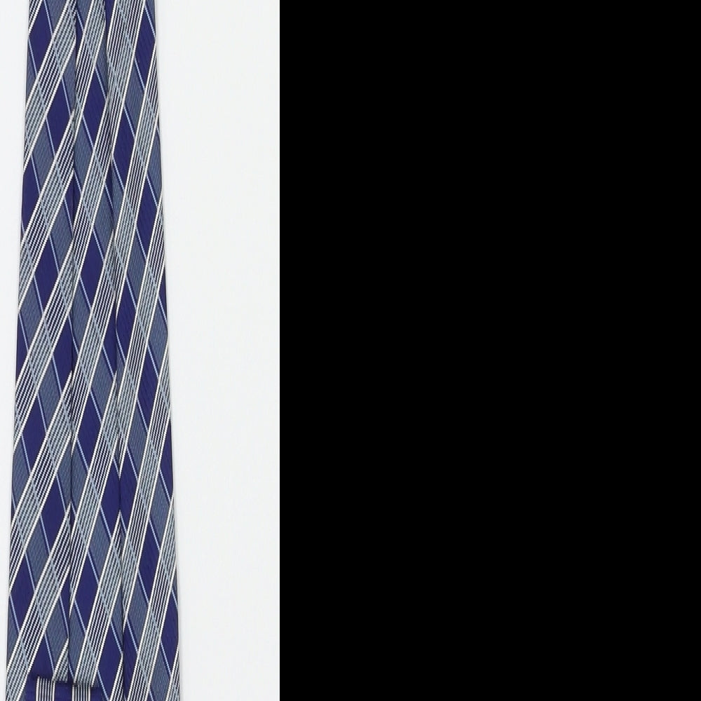 Preworn Mens Blue Striped Slim Tie Tie One Size