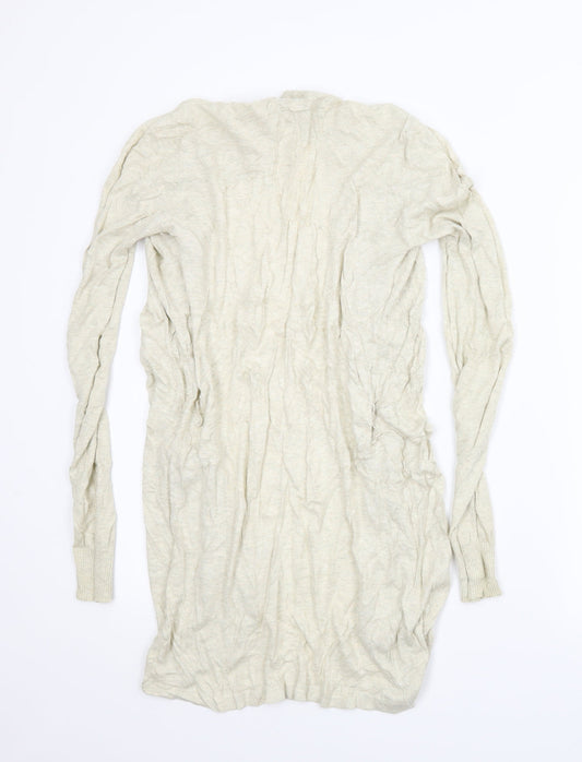 Basic Womens Beige Cardigan Jumper Size M
