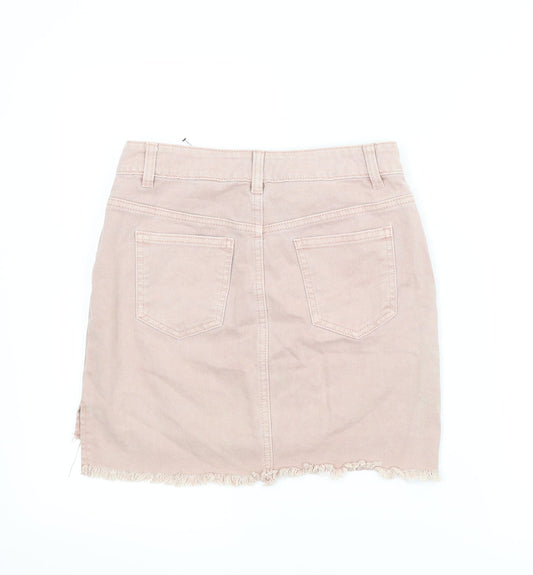 NEXT Womens Pink  Denim A-Line Skirt Size 6