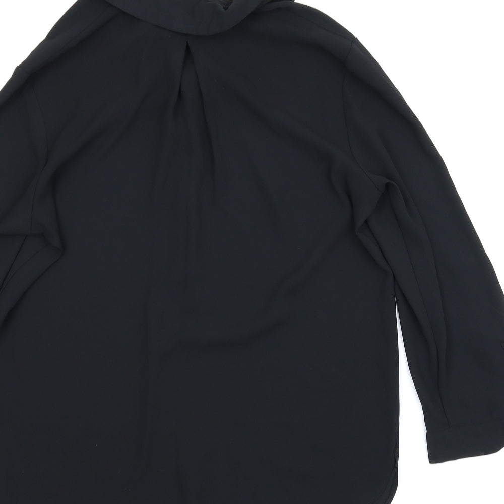 Womens UK Size 8 Dorothy Perkins Black Basic Blouse