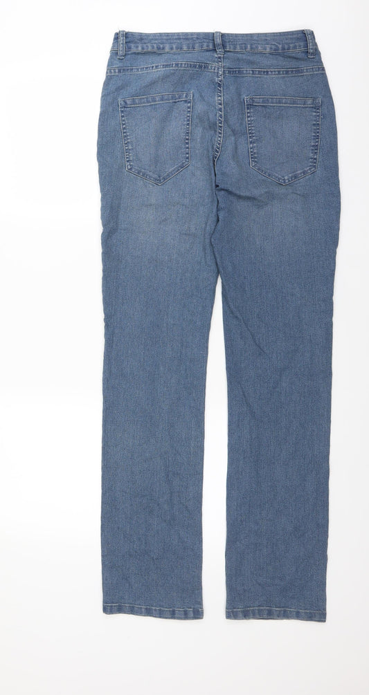 Womens UK Size 8 C&A Regular Fit Straight Blue Jeans