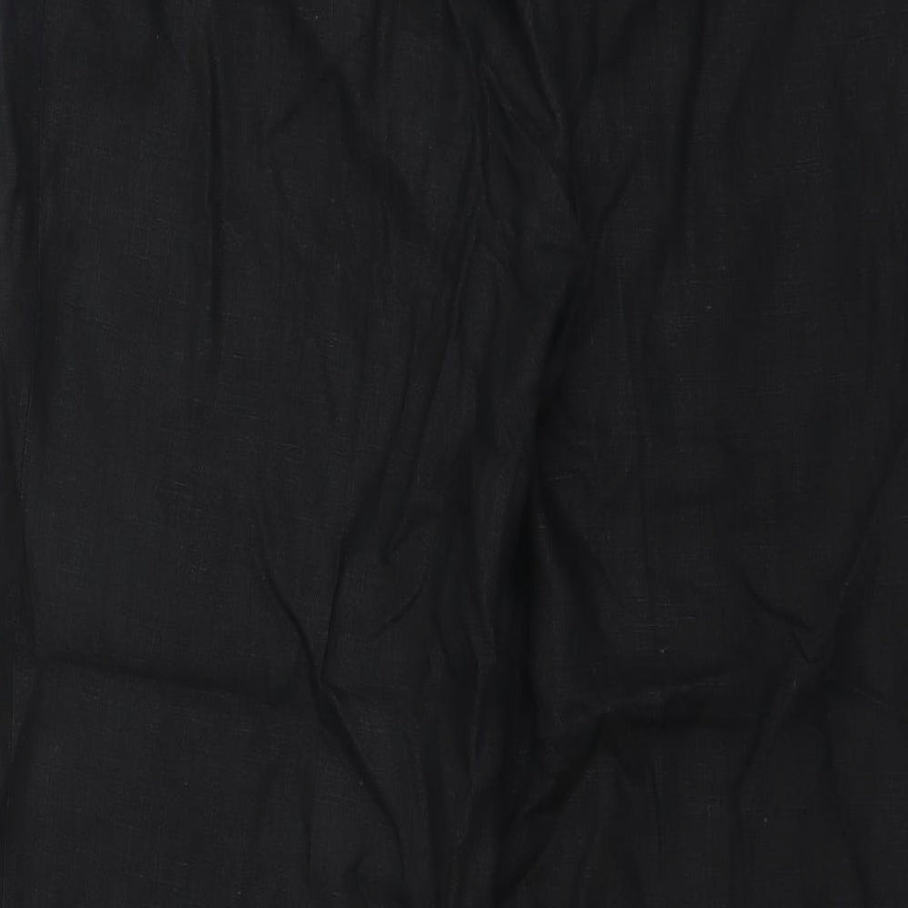 Womens UK Size 14 Artigiano Regular Fit Black Trousers