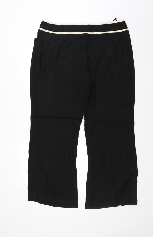 Womens UK Size 36 in South Regular Fit Black Trousers