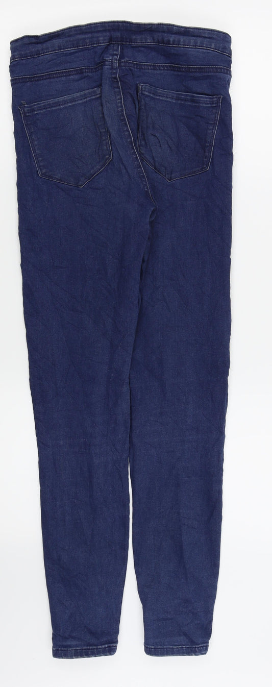 Denim & Co. Womens Blue Skinny Jeans Size 12 L27 in