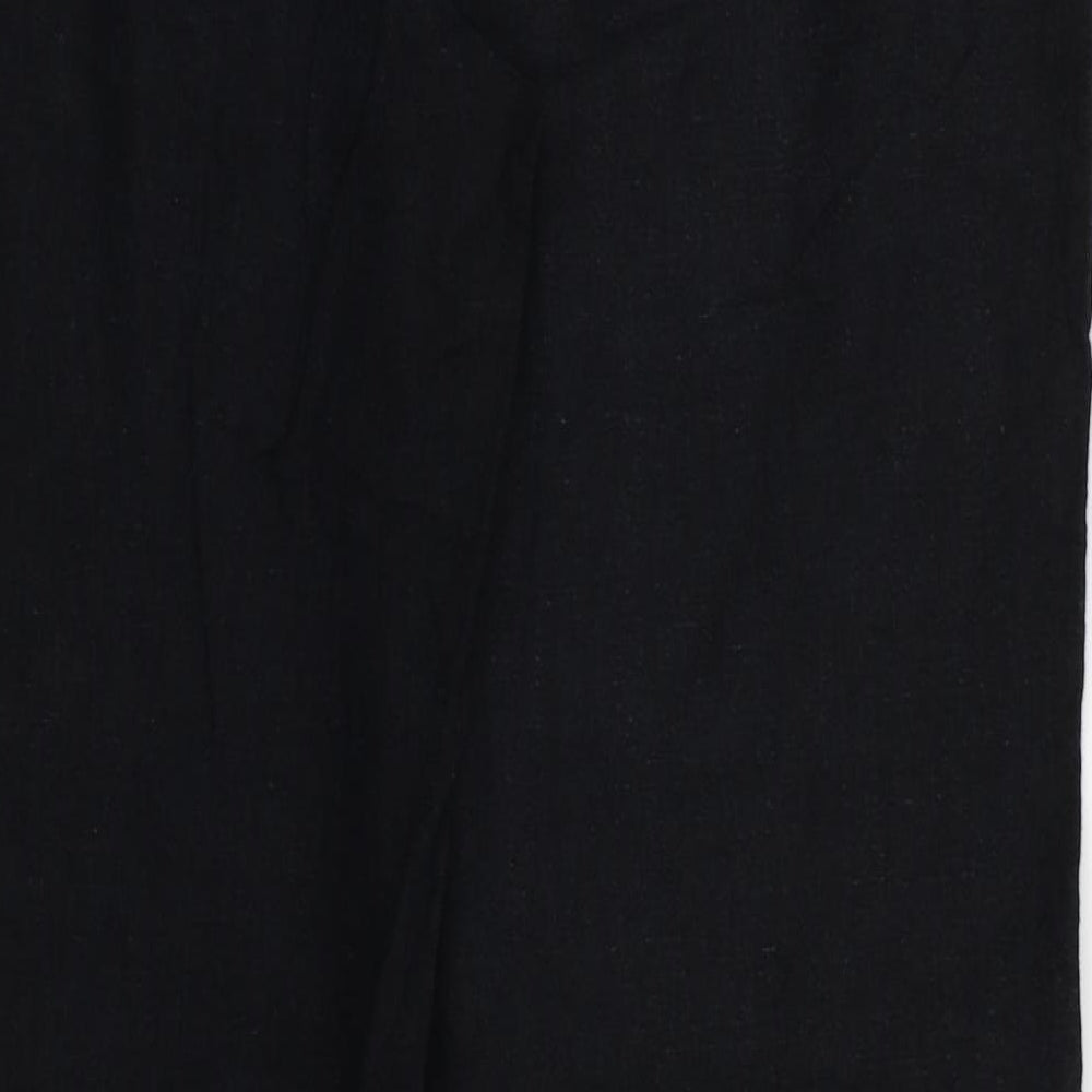 M&S Womens Black Trousers Size 14 L29 in
