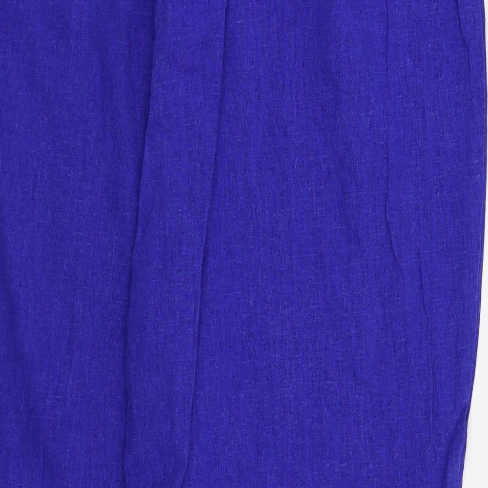 Classic Womens Blue Trousers Size 14 L22 in