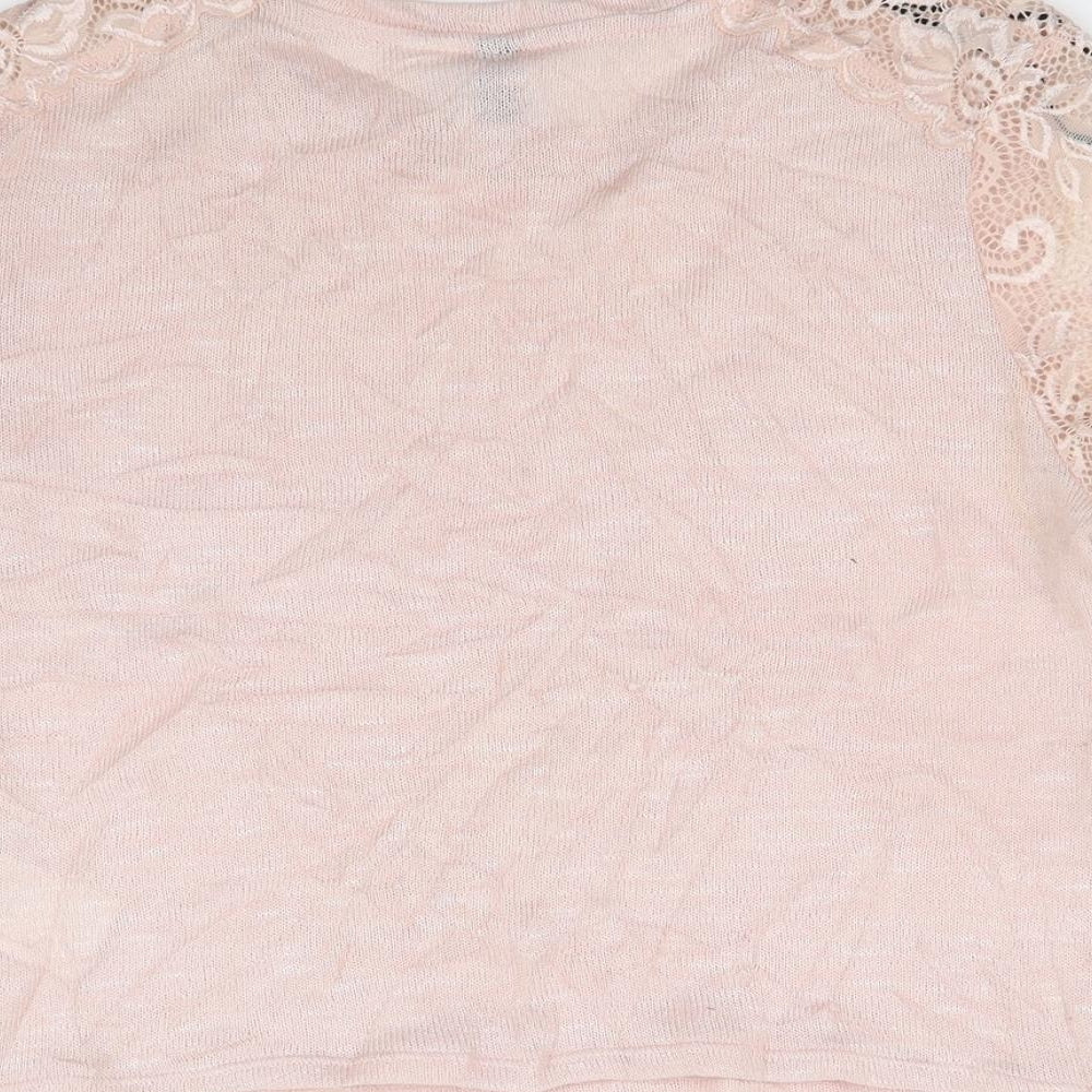 Divided Womens Pink Basic T-Shirt Size M