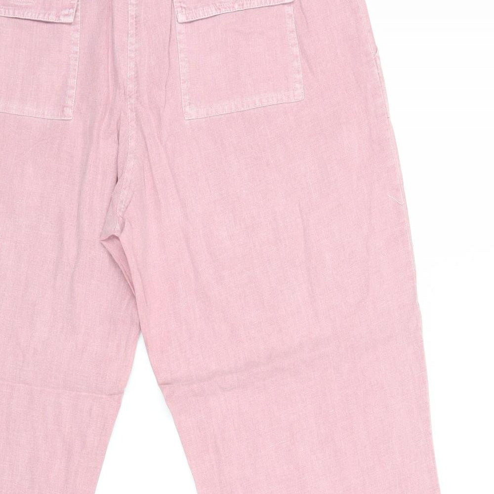 New Look Womens Pink Trousers Size 34 in L28 in