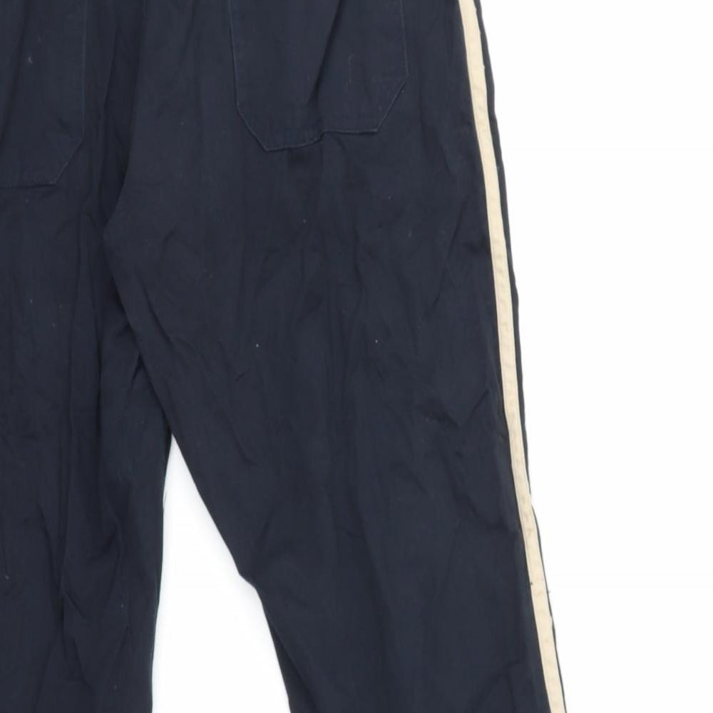 CLASSIC Womens Blue Cropped Trousers Size 12 L26 in