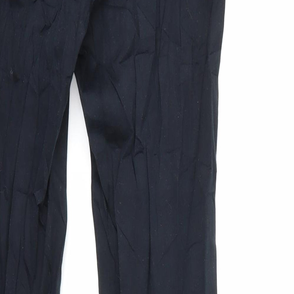 Womens UK Size 30 in Blue Motion Regular Fit Black Trousers