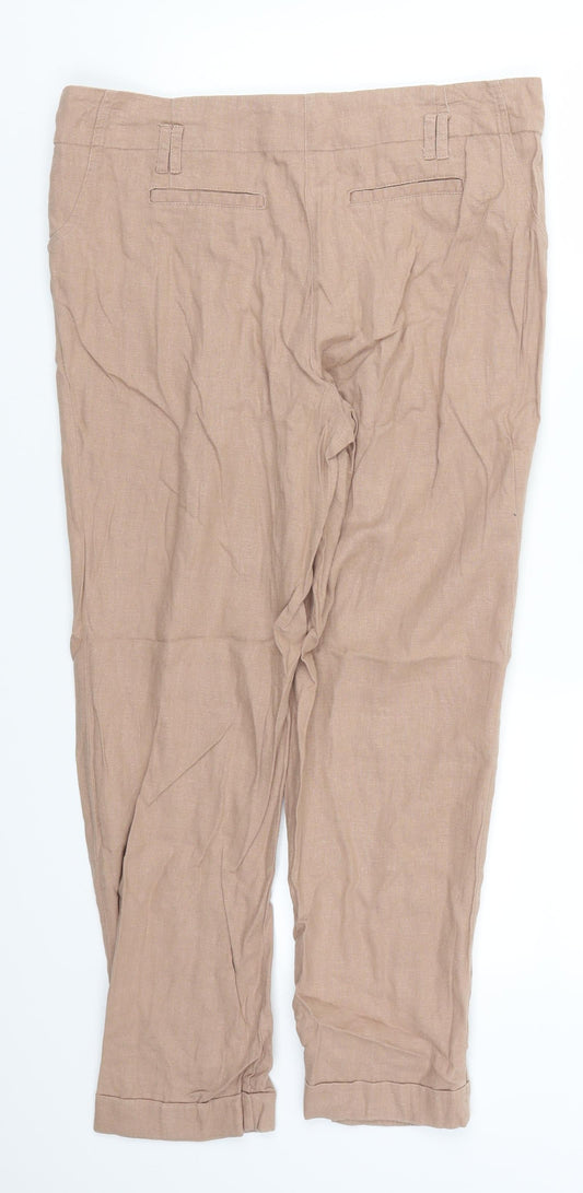 New Look Womens Brown Trousers Size 12 L25 in