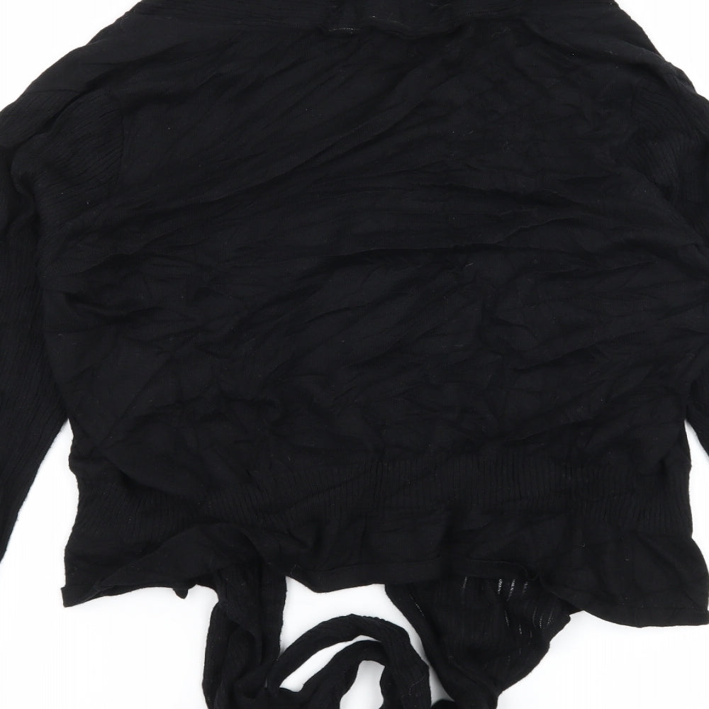 Gallery Womens Black Knit Cardigan Jumper Size M