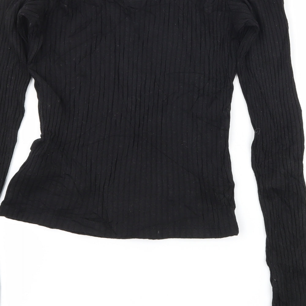 FOREVER 21 Womens Black Jersey Basic T-Shirt Size S