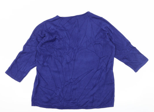Bonmarché Womens Blue Knit Pullover Jumper Size L