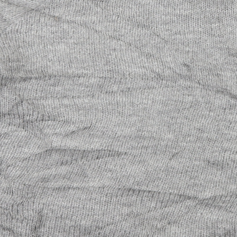 New Look Womens Grey Geometric Knit Pullover Jumper Size 10 - owl