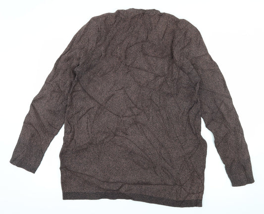 New Look Mens Brown Knit Pullover Jumper Size 2XL