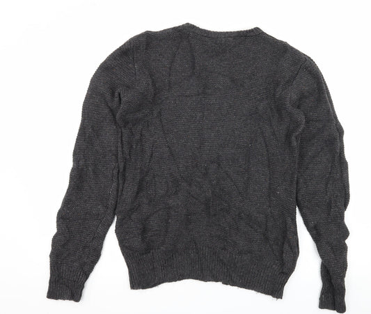 Cedar Wood State Mens Green Knit Pullover Jumper Size M - Ribbed