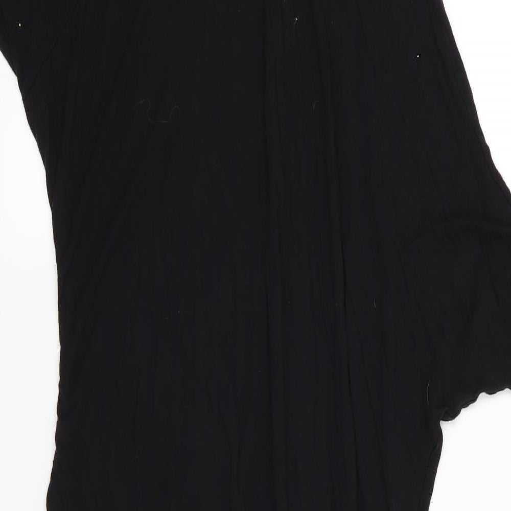 Prey of London Womens Black Jersey T-Shirt Dress Size S - Aysemmetrical sleeves