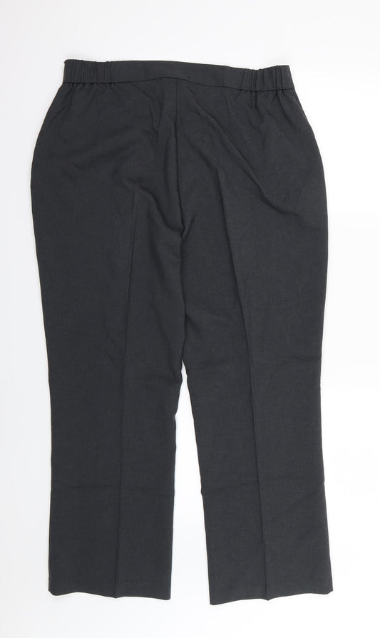 Damart Womens Grey Rayon Trousers Size 18 L27 in