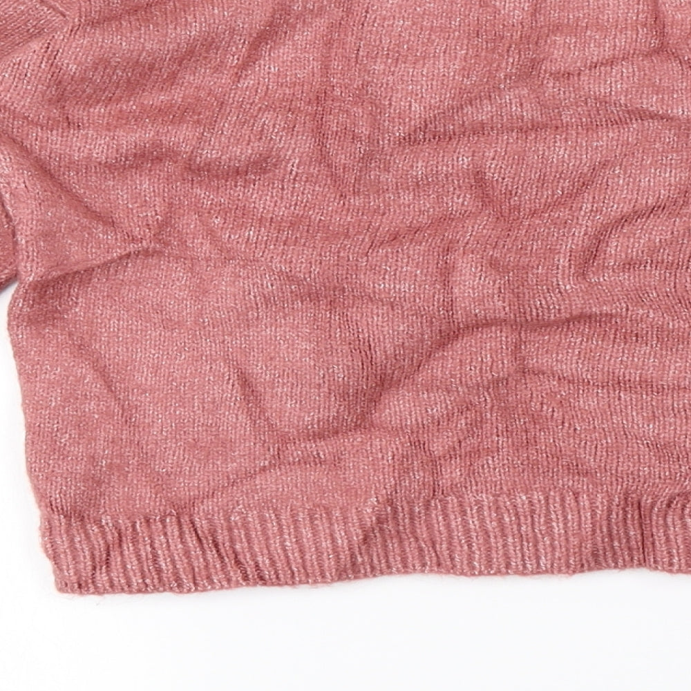 Marks and Spencer Girls Pink Pullover Jumper Size 11-12 Years