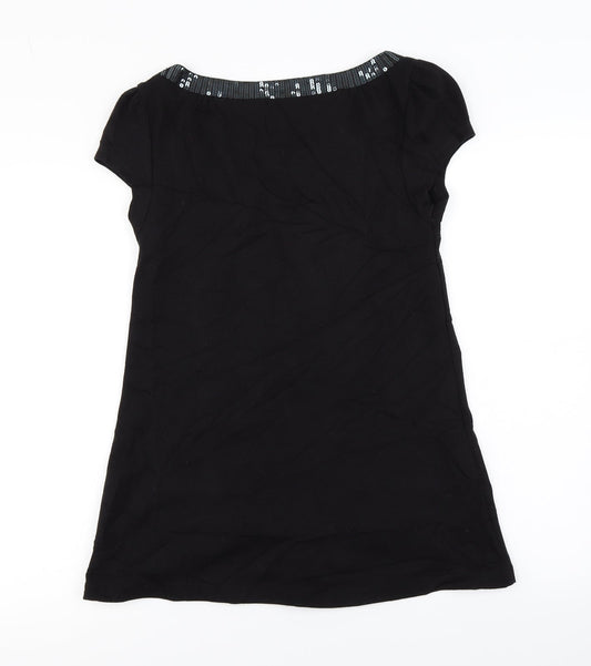Womens UK Size M H&M Black Basic T-Shirt