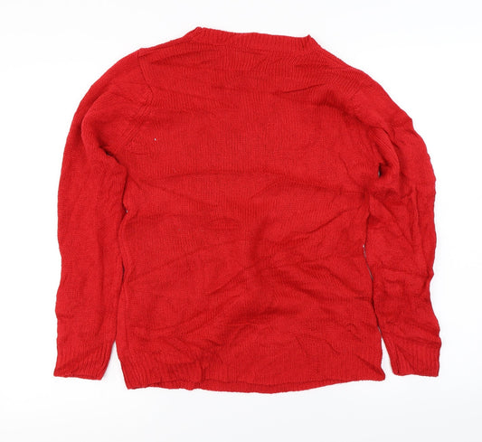 Select Womens Red Pullover Jumper Size 8 - Christmas jumper