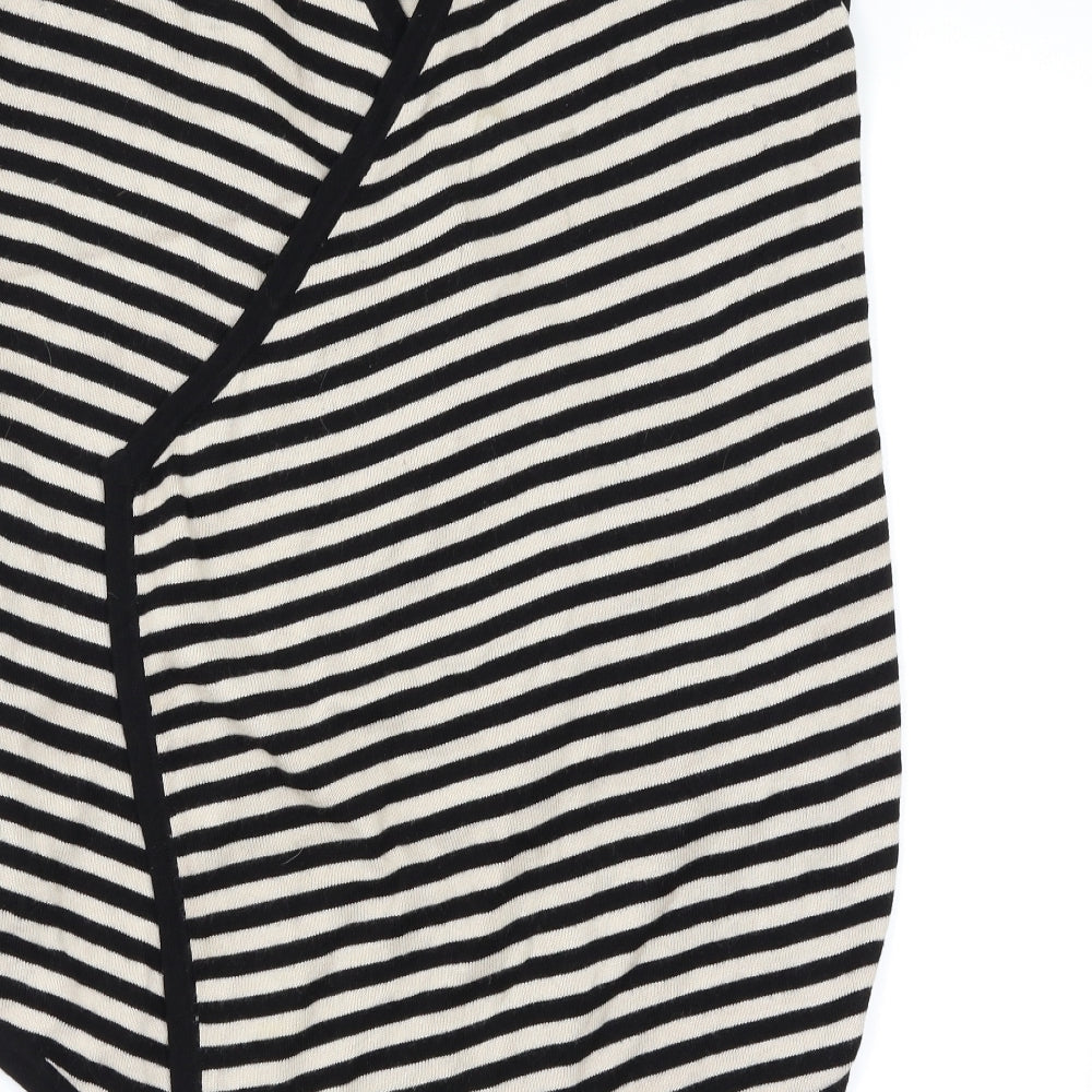 CC Womens Multicoloured Striped Wrap Jumper Size M