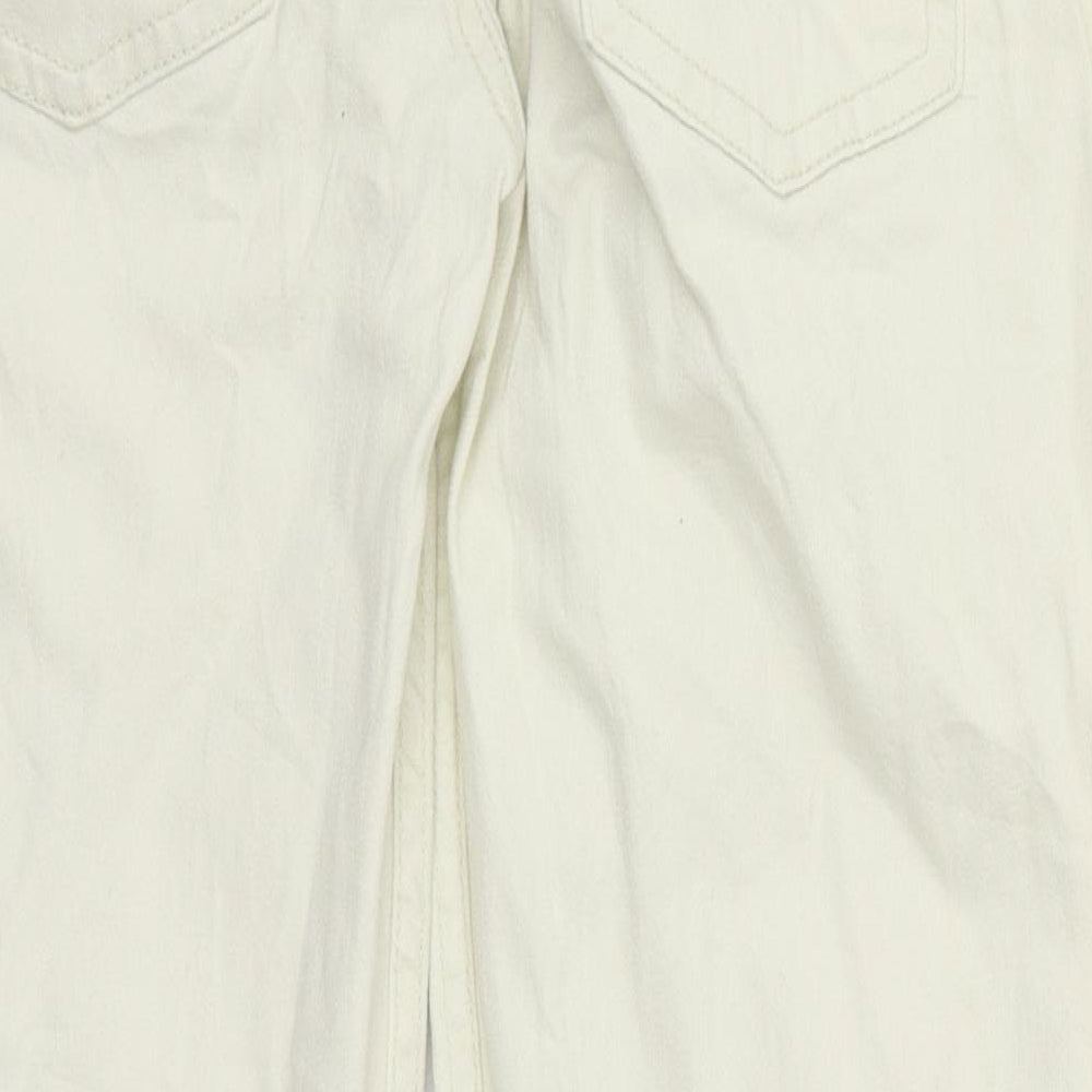 Now Womens White Straight Jeans Size 10 L25 in