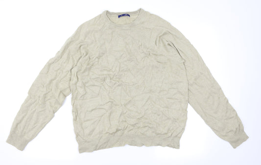 Mens UK Size M BHS Beige Pullover Jumper