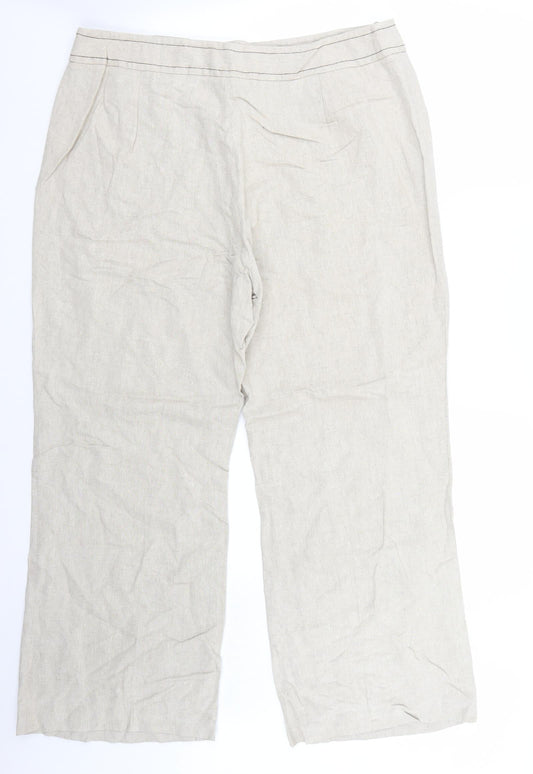 BM Womens Beige Trousers Size 18 L30 in