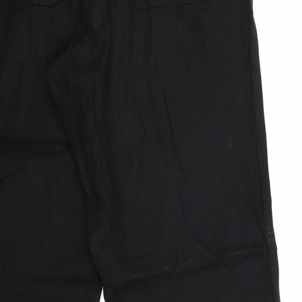 Womens UK Size 34 Marks and Spencer Regular Fit Black Trousers