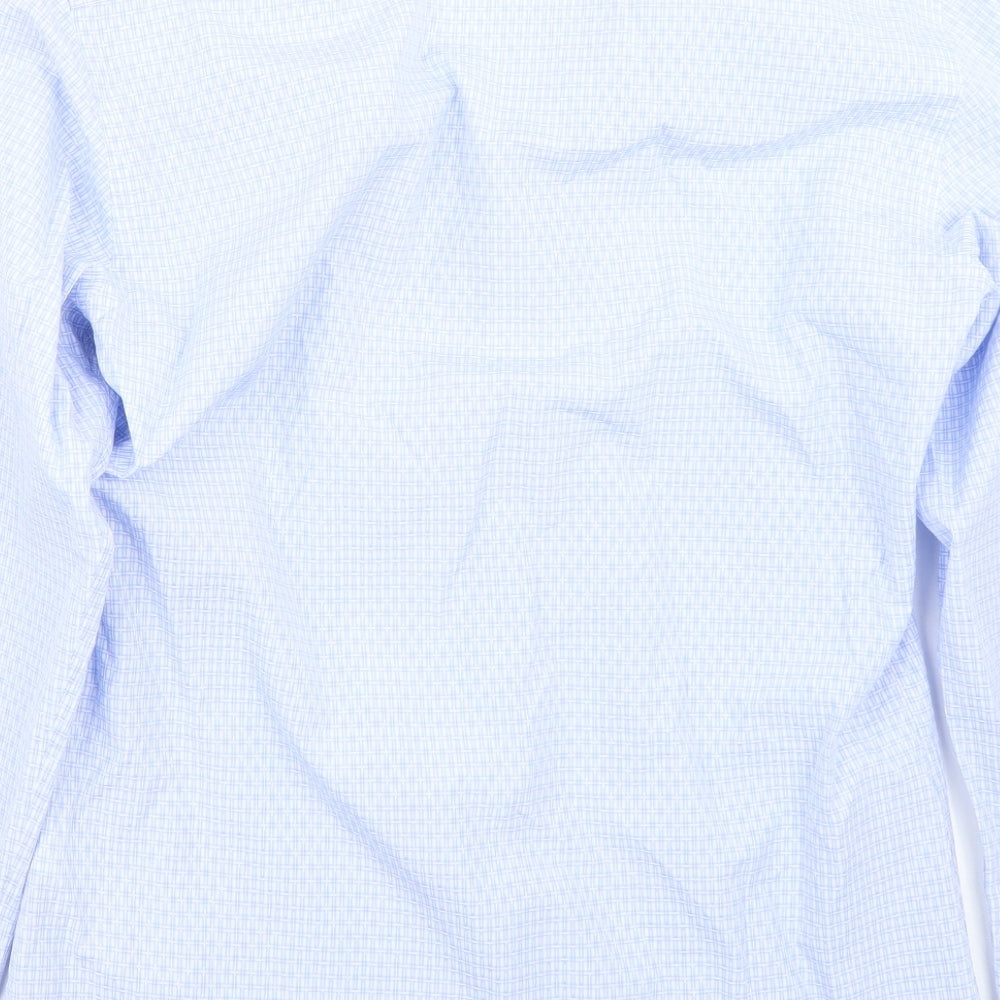 Remus Uomo Mens Blue Button-Up Size 15.5