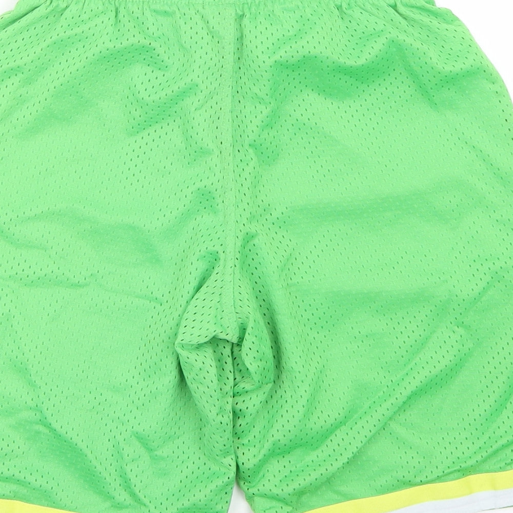 Rebel Boys Green Sweat Shorts Size 11 Years